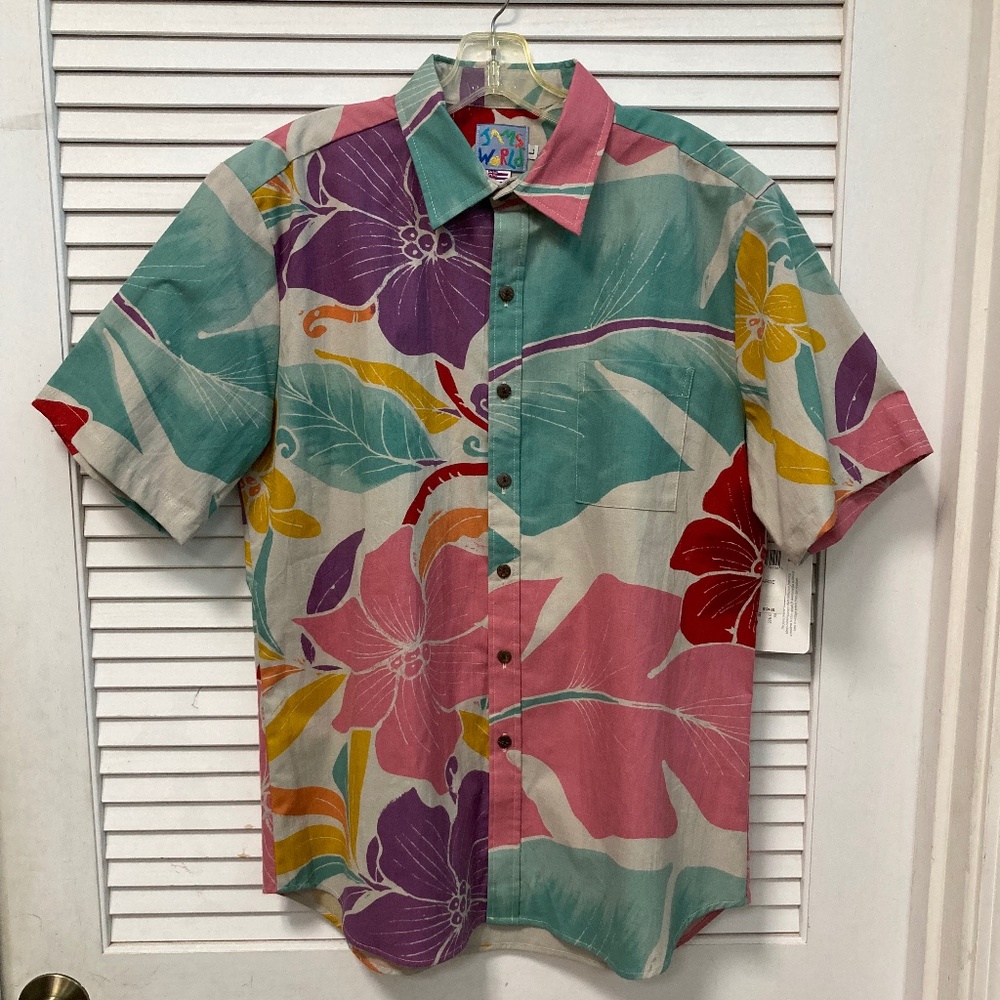 Jams World Dwarfana, Cotton Slim Fit Shirt w/ Coconut Buttons